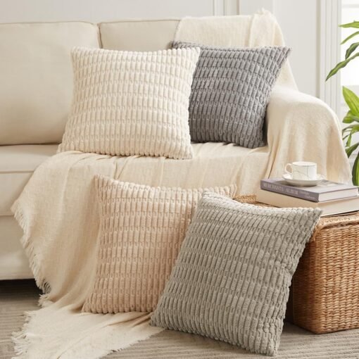 Neutral Decorative Throw Pillow Covers